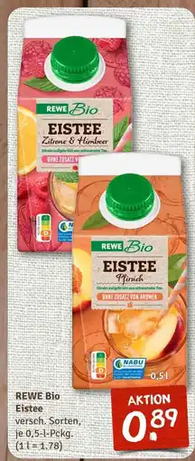 nahkauf Rewe bio eistee zitrone & himbeer Angebot