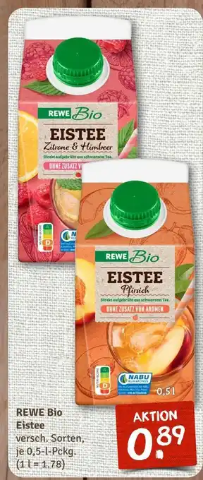 nahkauf Rewe bio eistee zitrone & himbeer Angebot