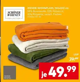 porta Schöner wohnen kollektion wende-wohnplaid Angebot