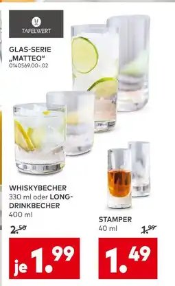 porta Tafelwert glas-serie „matteo“ Angebot