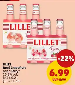 PENNY Lillet rosé grapefruit oder berry Angebot