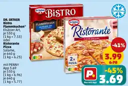 PENNY Dr. oetker bistro flammkuchen elsässer art oder ristorante pizza salame Angebot