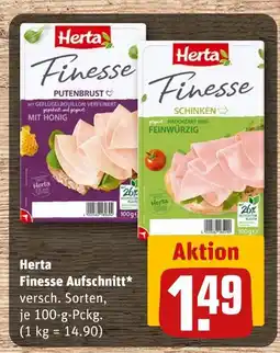 REWE Herta finesse aufschnitt Angebot