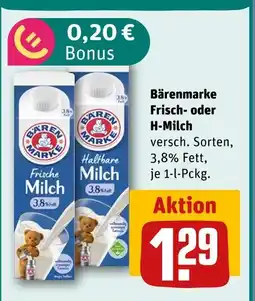 REWE Bärenmarke frisch- oder h-milch Angebot