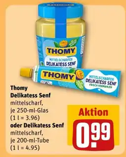 REWE Thomy delikatess senf mittelscharf Angebot