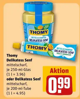 REWE Thomy delikatess senf mittelscharf Angebot