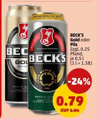 PENNY Beck’s gold oder pils Angebot
