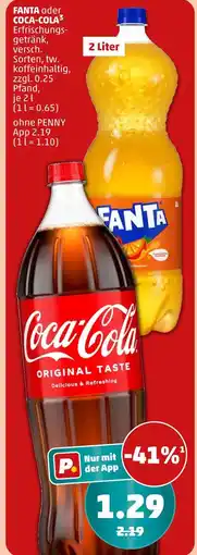 PENNY Fanta oder coca-cola erfrischungsgetränk Angebot