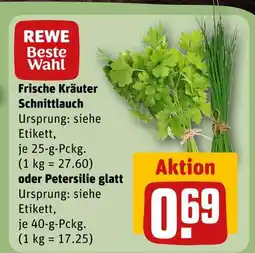REWE Rewe beste wahl frische kräuter schnittlauch oder petersilie glatt Angebot