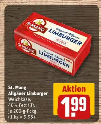 REWE St. mang allgäuer limburger Angebot