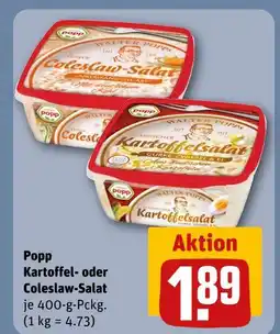 REWE Popp kartoffel- oder coleslaw-salat Angebot