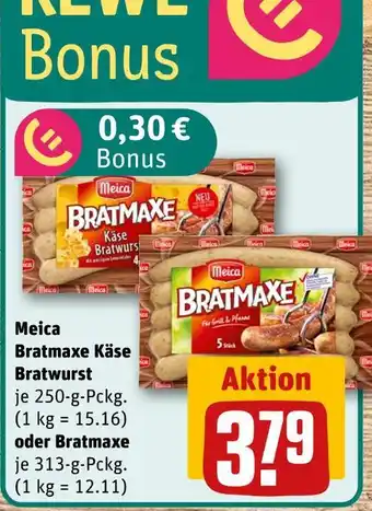 REWE Meica bratmaxe käse bratwurst oder bratmaxe Angebot