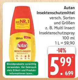 Marktkauf Autan multi insect insektenschutzspray Angebot