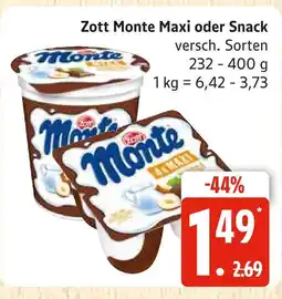 Marktkauf Zott monte maxi Angebot