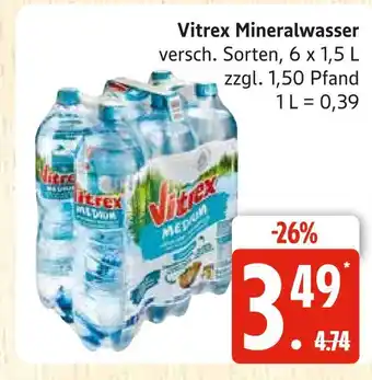 Marktkauf Vitrex mineralwasser Angebot