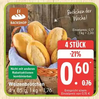 Marktkauf Backshop weizenbrötchen Angebot