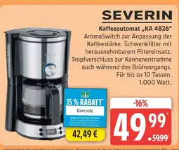 Marktkauf Severin kaffeeautomat „ka 4826“ Angebot