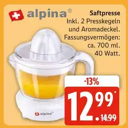 Marktkauf Alpina saftpresse Angebot