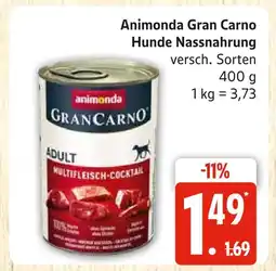 Marktkauf Animonda gran carno hunde nassnahrung Angebot