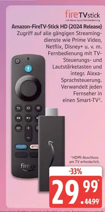 Marktkauf Amazon firetv-stick hd (2024 release) Angebot