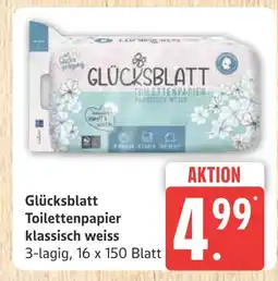 Marktkauf Glücksblatt toilettenpapier klassisch weiss Angebot