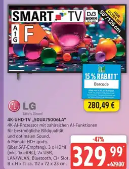 Marktkauf Lg 4k-uhd-tv „50ua75006la“ Angebot