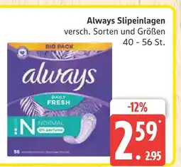 Marktkauf Always slipeinlagen Angebot