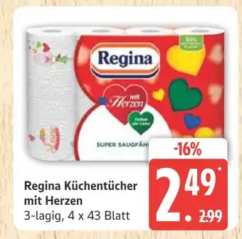 Marktkauf Regina küchentücher mit herzen Angebot