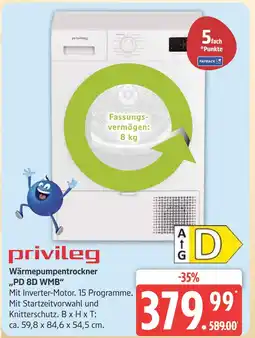 Marktkauf Privileg wärmepumpentrockner pd 8d wmb Angebot