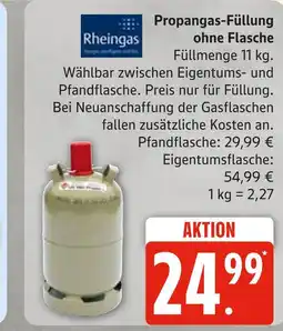 Marktkauf Rheingas propangas-füllung ohne flasche Angebot