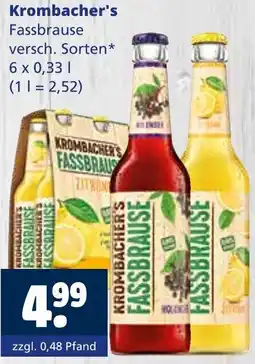 Getränkewelt Krombacher's Fassbrause Angebot