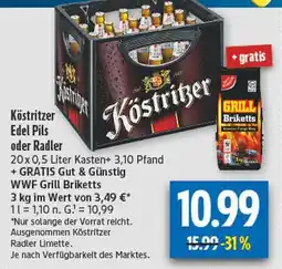 diska Köstritzer edel pils oder radler Angebot