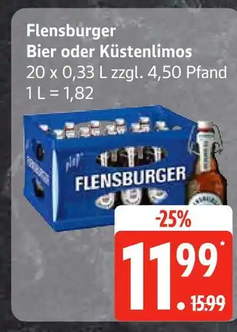 Edeka Flensburger bier oder küstenlimos Angebot