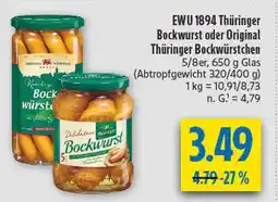 diska Ewu 1894 thüringer bockwurst Angebot