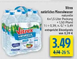 diska Vitrex natürliches mineralwasser naturelle Angebot