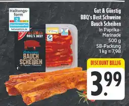 Edeka Gut & günstig bbq's best schweine bauch scheiben Angebot