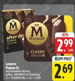 Edeka Langnese magnum eis Angebot