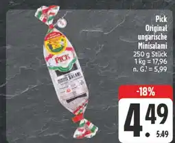 Edeka Pick original ungarische minisalami Angebot