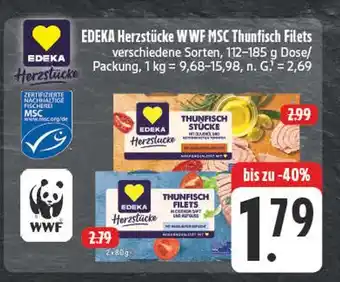 Edeka Edeka herzstücke wwf msc thunfisch filets Angebot