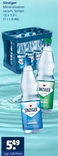 Getränkewelt Sinziger Mineralwasser Angebot