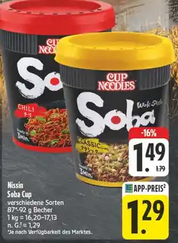 Edeka Nissin soba cup chili Angebot