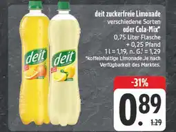 Edeka Deit zuckerfreie limonade Angebot