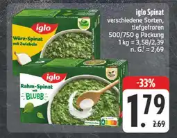 Edeka Iglo würz-spinat mit zwiebeln Angebot
