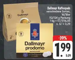 Edeka Dallmayr kaffeepads Angebot