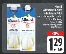 Edeka Minus l laktosefreie h-milch Angebot