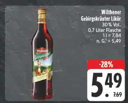 Edeka Wilthener gebirgskräuter likör Angebot