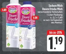 Edeka Sachsen milch unsere frische milch fettarme milch Angebot