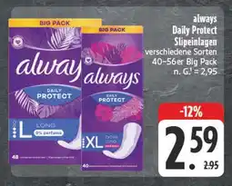 Edeka Always daily protect slipeinlagen Angebot