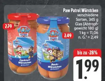 Edeka Paw patrol cocktail-würstchen Angebot