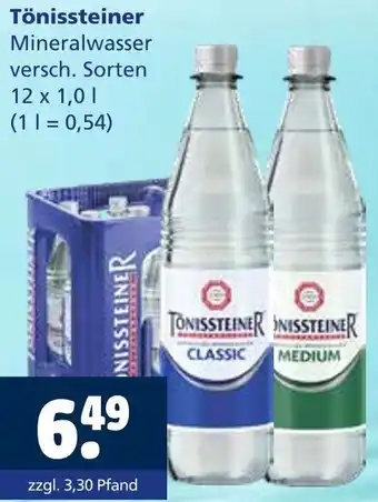 Getränkewelt Tönissteiner Mineralwasser Angebot